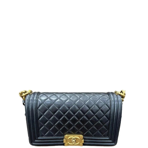 Chanel Quilted Medium Boy Flap Calfskin Black