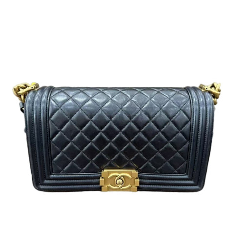 Chanel Quilted Medium Boy Flap Calfskin Black