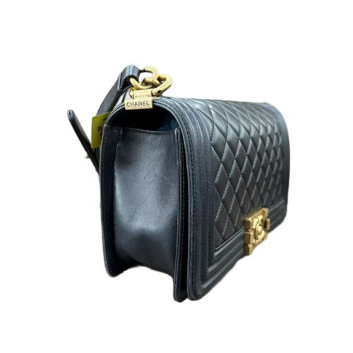 Chanel Quilted Medium Boy Flap Calfskin Black