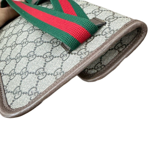 Gucci Web Neo Vintage Belt Bag GG Supreme Monogram Beige Brown
