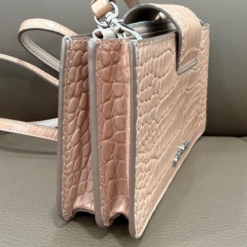 Miu Miu Wallet On Chain WOC Calfskin Crocodile Embossed Light Tan Miu Miu Wallet On Chain WOC Calfskin Crocodile Embossed Light Tan