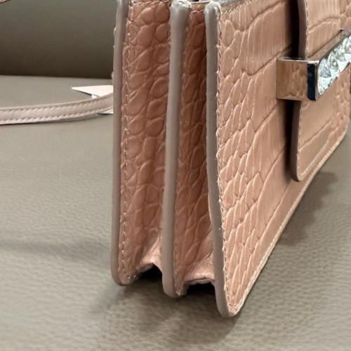 Miu Miu Wallet On Chain WOC Calfskin Crocodile Embossed Light Tan Miu Miu Wallet On Chain WOC Calfskin Crocodile Embossed Light Tan
