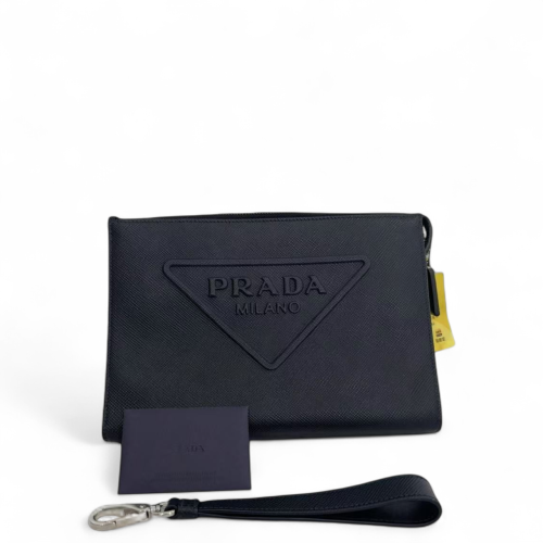 Prada Clutch Calfskin Black
