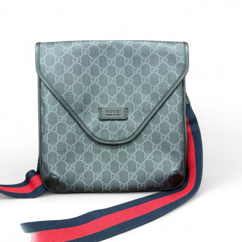 Gucci Messenger GG Supreme Monogram Grey Red Blue