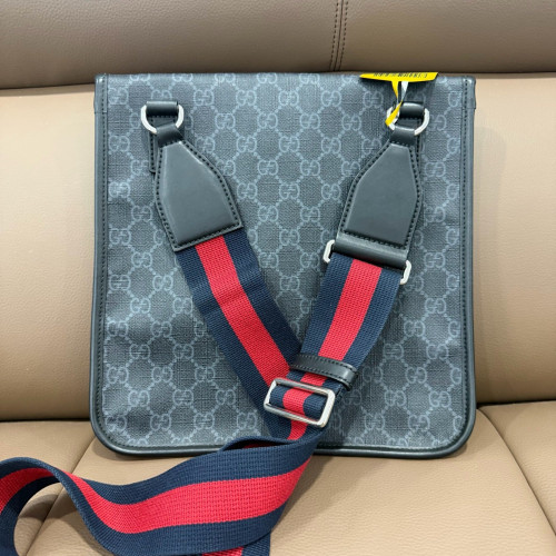 Gucci Messenger GG Supreme Monogram Grey Red Blue