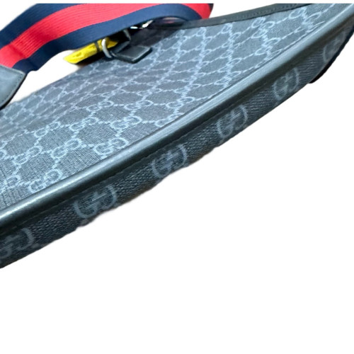 Gucci Messenger GG Supreme Monogram Grey Red Blue