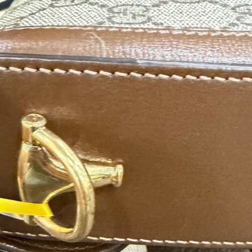 Gucci Horsebit Small Horsebit 1955 Chain GG Supreme Monogram Calfskin Brown Khaki