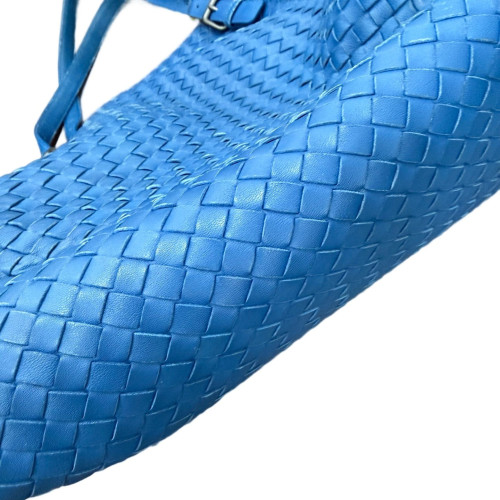 Bottega Veneta Tote Bag Lambskin Intrecciato Nappa Blue