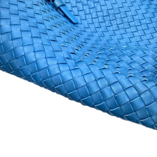 Bottega Veneta Tote Bag Lambskin Intrecciato Nappa Blue