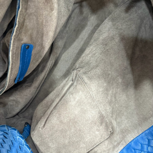 Bottega Veneta Tote Bag Lambskin Intrecciato Nappa Blue