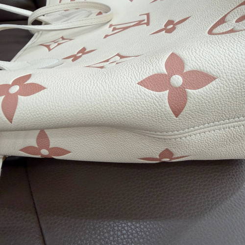 Louis Vuitton Neo Neverfull MM Monogram Empreinte Giant White Pink