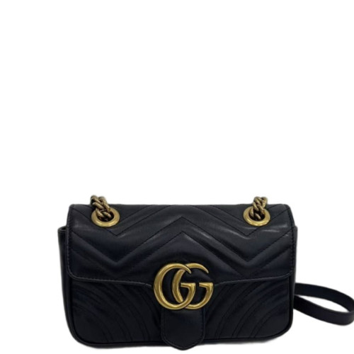 Gucci Matelasse Mini GG Marmont Calfskin Black