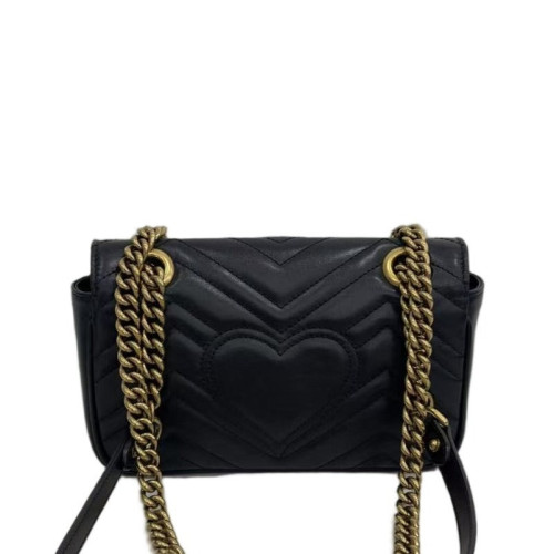Gucci Matelasse Mini GG Marmont Calfskin Black