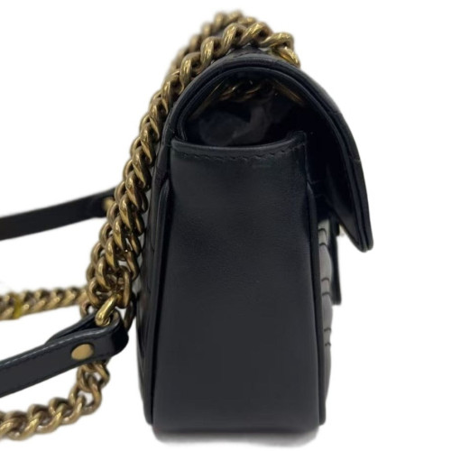 Gucci Matelasse Mini GG Marmont Calfskin Black