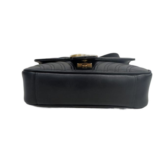 Gucci Matelasse Mini GG Marmont Calfskin Black