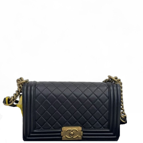 Chanel Quilted Medium Boy Flap Calfskin Black