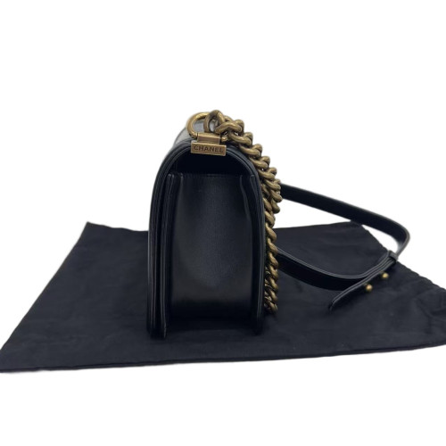 Chanel Quilted Medium Boy Flap Calfskin Black