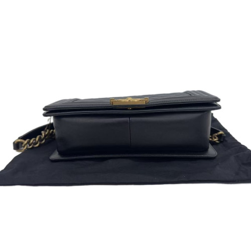 Chanel Quilted Medium Boy Flap Calfskin Black