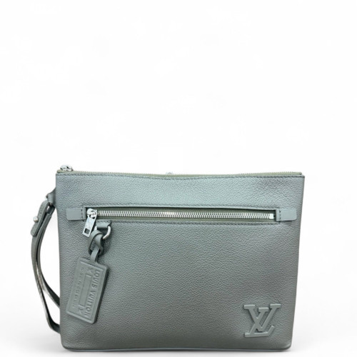 Louis Vuitton Clutch Calfskin Khaki Green