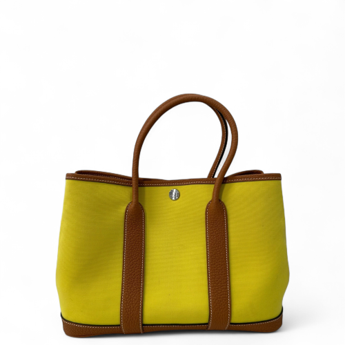 Hermes Garden Party 30 Toile Negonda 9R Lime 37 Gold