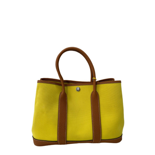 Hermes Garden Party 30 Toile Negonda 9R Lime 37 Gold