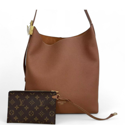 Louis Vuitton Shoulder Bag Monogram Calfskin Brown