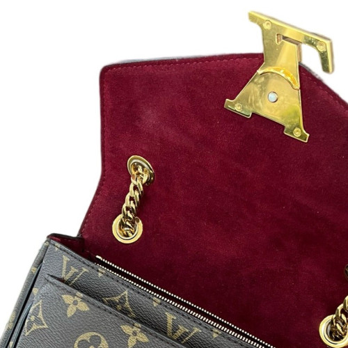 Louis Vuitton Passy Chain Shoulder Bag Monogram Brown