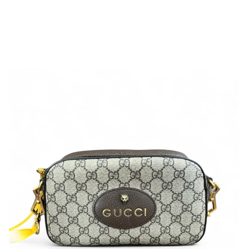 Gucci Neo Vintage Shoulder Bag GG Supreme Monogram Grey Brown Green