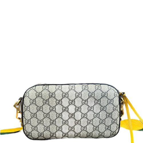 Gucci Neo Vintage Shoulder Bag GG Supreme Monogram Grey Brown Green
