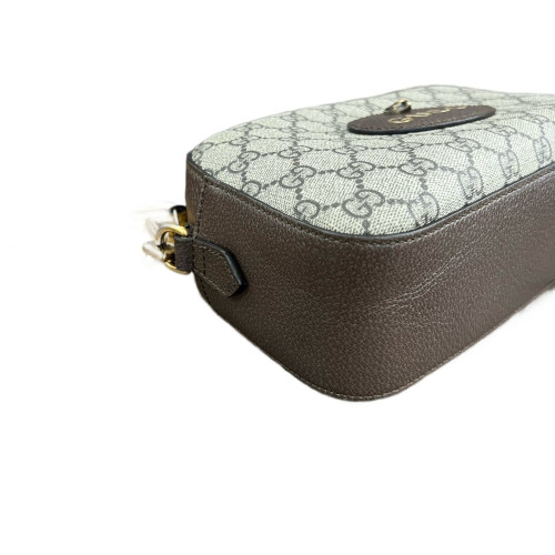 Gucci Neo Vintage Shoulder Bag GG Supreme Monogram Grey Brown Green