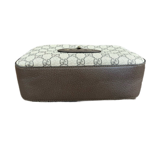 Gucci Neo Vintage Shoulder Bag GG Supreme Monogram Grey Brown Green