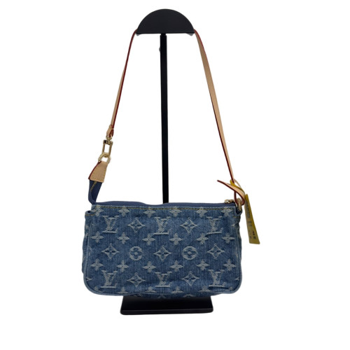 Louis Vuitton Pochette Accessorie Cargo Shoulder Bag Denim Monogram Blue