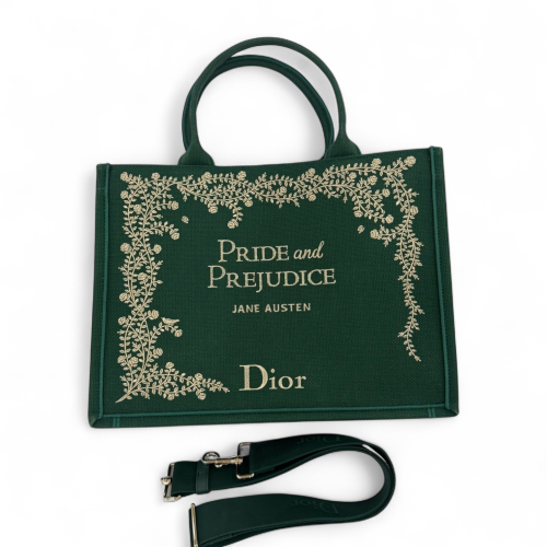 Dior New Small Book Tote Canvas Dark Green Dior New Small Book Tote Canvas Dark Green