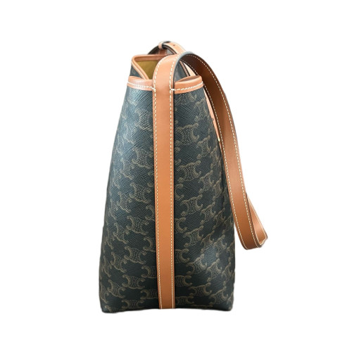 Celine Soft Shopper Bag Triomphe Black Brown Celine Soft Shopper Bag Triomphe Black Brown