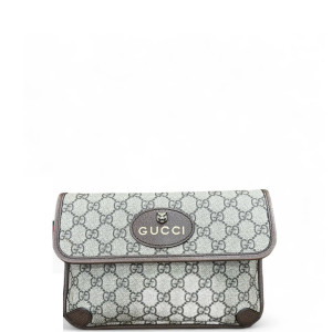 Gucci Neo Vintage Belt Bag GG Supreme Monogram Grey Brown Green