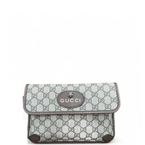 Gucci Neo Vintage Belt Bag GG Supreme Monogram Grey Brown Green