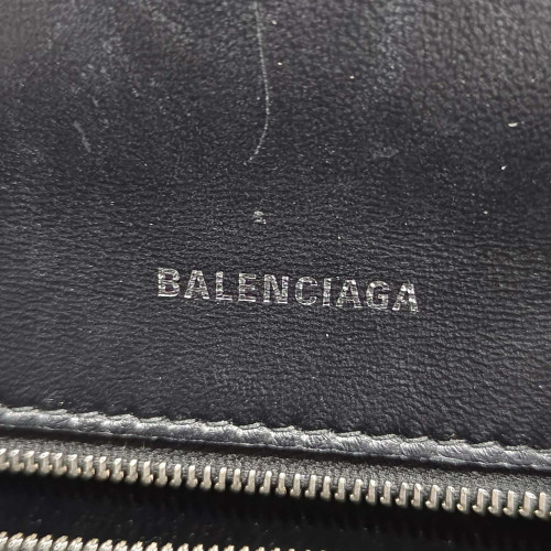 Balenciaga Hourglass Top Handle Medium Calfskin Black