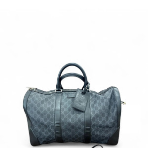 Gucci Neo Vintage Duffle Bag GG Supreme Monogram Black Grey