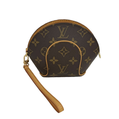 Louis Vuitton Mini Ellipse Wristlet Clutch Monogram Brown