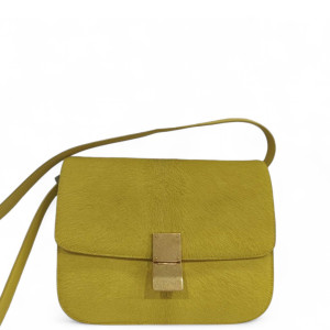 Celine Small Classic Box Pony Hair Yellow
