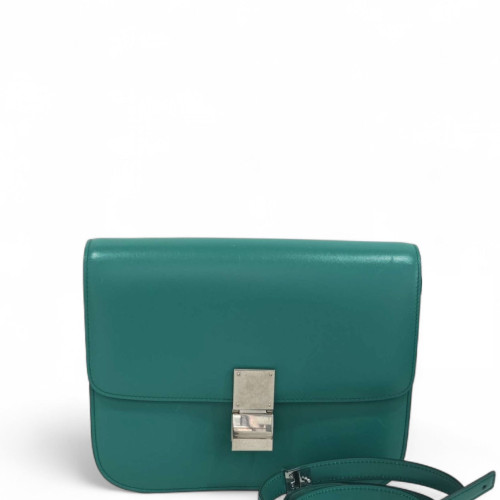 Celine Medium Classic Box Smooth Calfskin Green