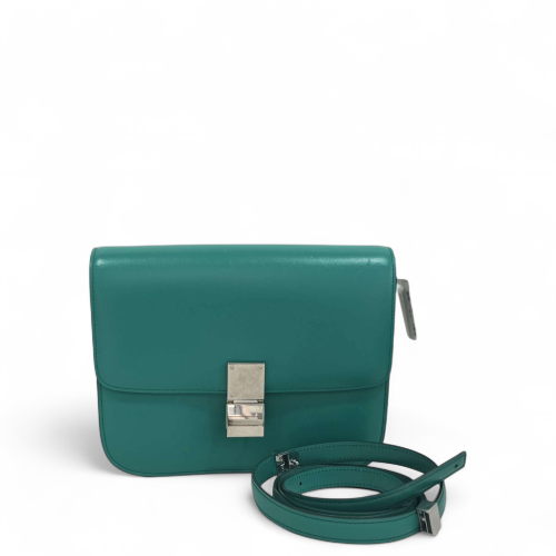 Celine Medium Classic Box Smooth Calfskin Green