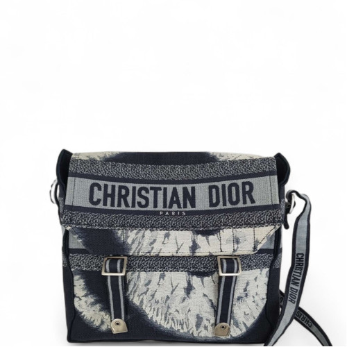 Dior Medium Diorcamp Messenger Canvas Black Grey Beige