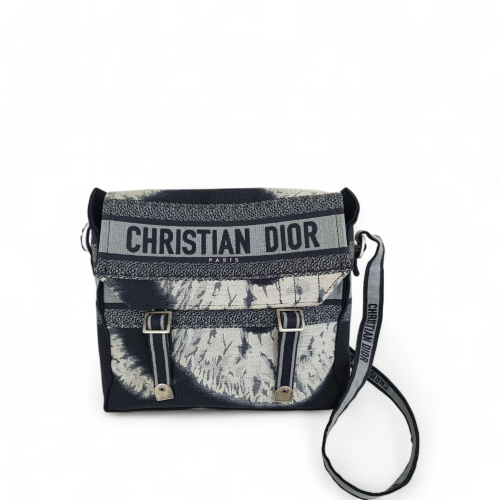 Dior Medium Diorcamp Messenger Canvas Black Grey Beige