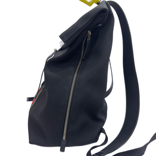 Gucci Web Backpack Canvas Black Green Red