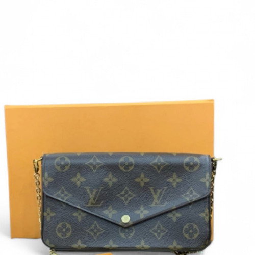 Louis Vuitton Pochette Felicie Chain Wallet Monogram Brown