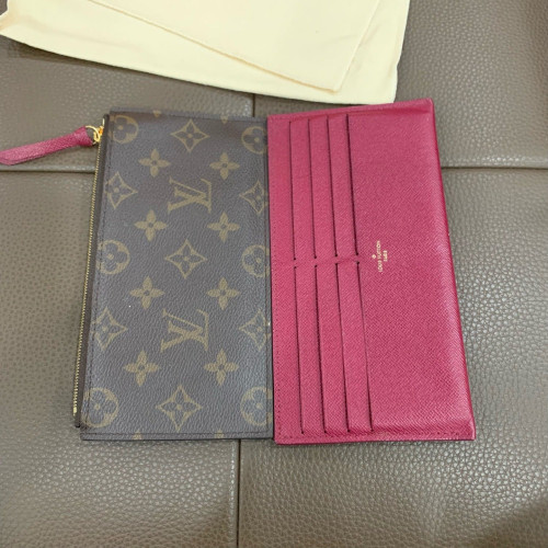 Louis Vuitton Pochette Felicie Chain Wallet Monogram Brown