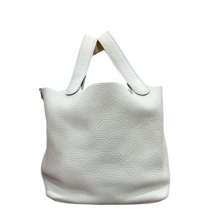 Hermes Picotin 22 Taurillon Clemence 01 White