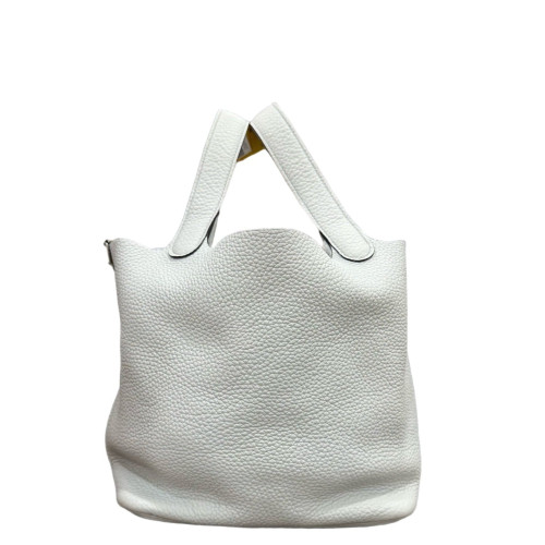 Hermes Picotin 22 Taurillon Clemence 01 White