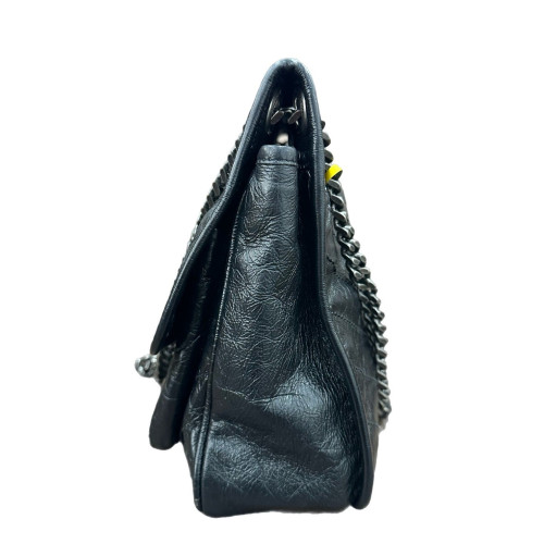 Yves Saint Laurent Medium Niki Messenger Pull Up Leather Black